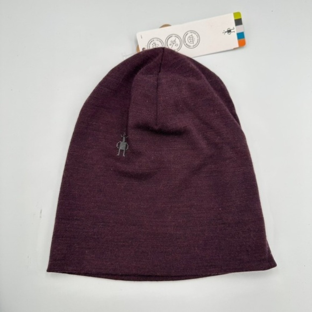 Smartwool Kids Thermal‎ Reversible Cuffed Beanie Woodsmoke Heather Purple L/XL